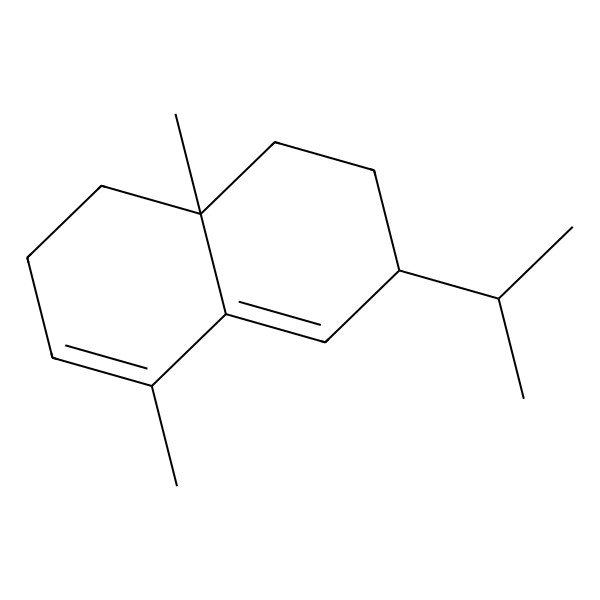 2D Structure of 5,8a-Dimethyl-3-(propan-2-yl)-1,2,3,7,8,8a-hexahydronaphthalene