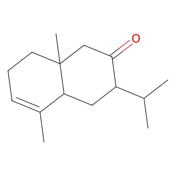 2D Structure of 5,8a-Dimethyl-3-propan-2-yl-1,3,4,4a,7,8-hexahydronaphthalen-2-one 2D Structure of 5,8a-Dimethyl-3-propan-2-yl-1,3,4,4a,7,8-hexahydronaphthalen-2-one