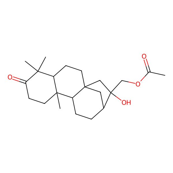 2D Structure of [(1S,4S,9S,10R,13R,14R)-14-hydroxy-5,5,9-trimethyl-6-oxo-14-tetracyclo[11.2.1.01,10.04,9]hexadecanyl]methyl acetate
