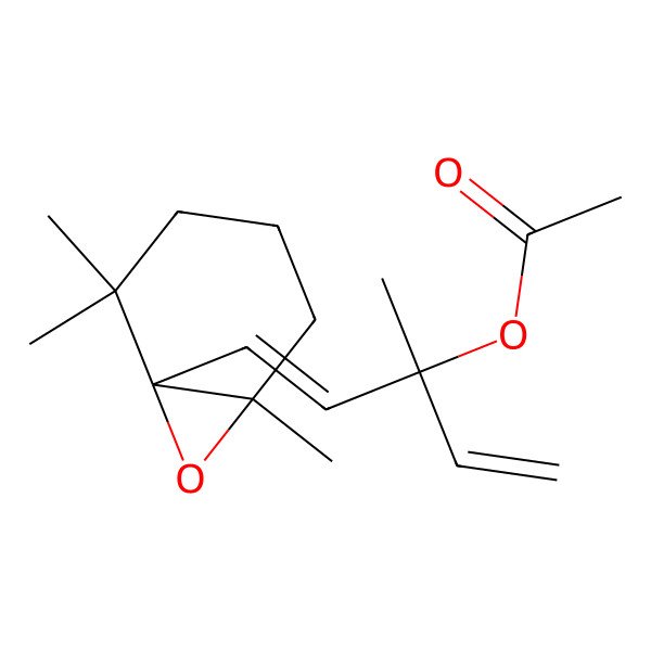 2D Structure of [(1Z,3S)-3-methyl-1-[(1S,6R)-2,2,6-trimethyl-7-oxabicyclo[4.1.0]heptan-1-yl]penta-1,4-dien-3-yl] acetate