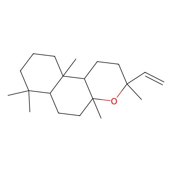 2D Structure of (3S,4aR,6aS,10aS,10bR)-3-ethenyl-3,4a,7,7,10a-pentamethyl-2,5,6,6a,8,9,10,10b-octahydro-1H-benzo[f]chromene