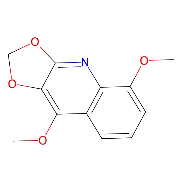 2D Structure of 5,9-Dimethoxy-[1,3]dioxolo[4,5-b]quinoline