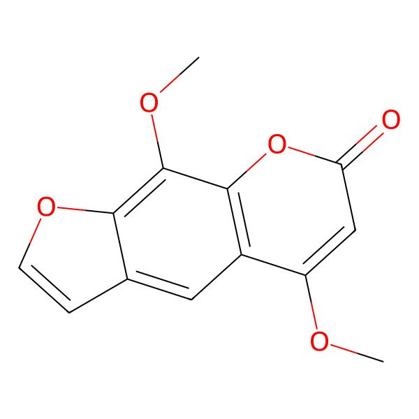 2D Structure of 5,9-Dimethoxyfuro[3,2-g]chromen-7-one