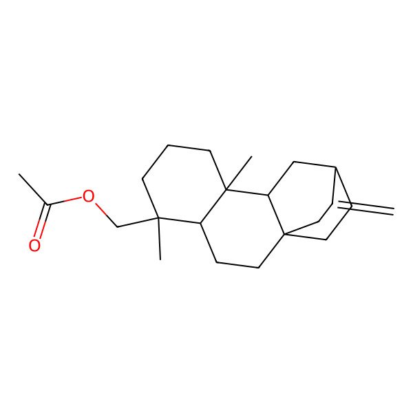 2D Structure of (5,9-Dimethyl-13-methylidene-5-tetracyclo[10.2.2.01,10.04,9]hexadecanyl)methyl acetate