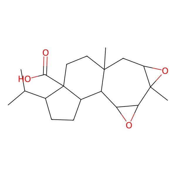 2D Structure of 5,9-Dimethyl-13-propan-2-yl-3,6-dioxapentacyclo[7.7.0.02,4.05,7.012,16]hexadecane-12-carboxylic acid
