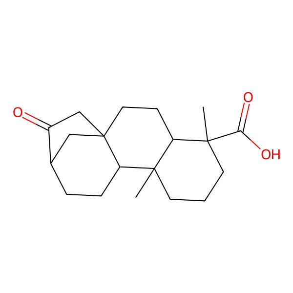 2D Structure of 5,9-Dimethyl-14-oxotetracyclo[11.2.1.01,10.04,9]hexadecane-5-carboxylic acid