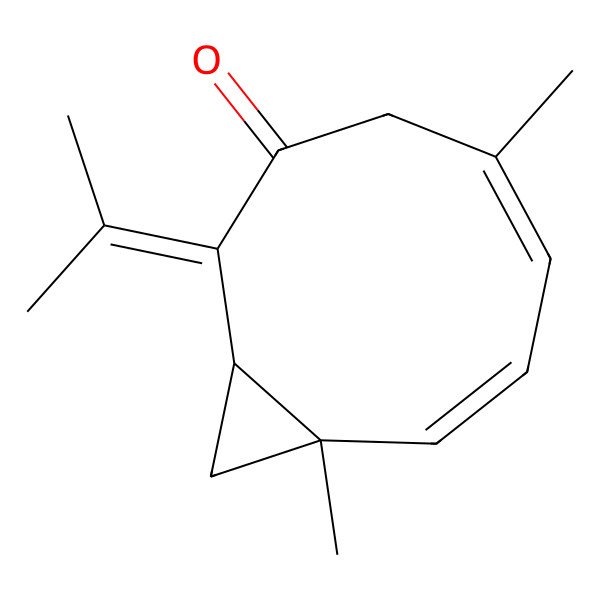 2D Structure of 5,9-Dimethyl-2-propan-2-ylidenebicyclo[7.1.0]deca-5,7-dien-3-one