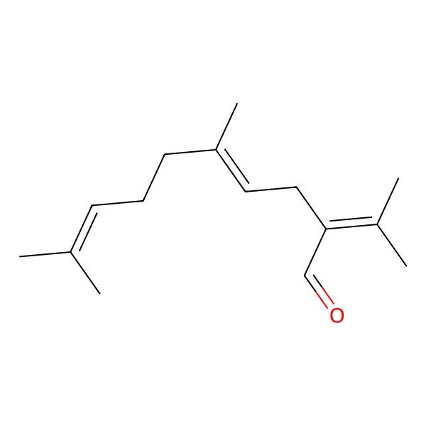 2D Structure of 5,9-Dimethyl-2-propan-2-ylidenedeca-4,8-dienal 2D Structure of 5,9-Dimethyl-2-propan-2-ylidenedeca-4,8-dienal