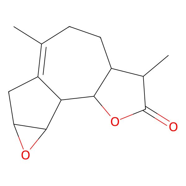 2D Structure of 5,9-Dimethyl-3,13-dioxatetracyclo[8.4.0.02,6.012,14]tetradec-9-en-4-one
