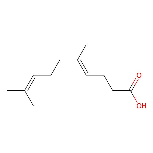 2D Structure of 5,9-Dimethyl-4,8-decadienoic acid