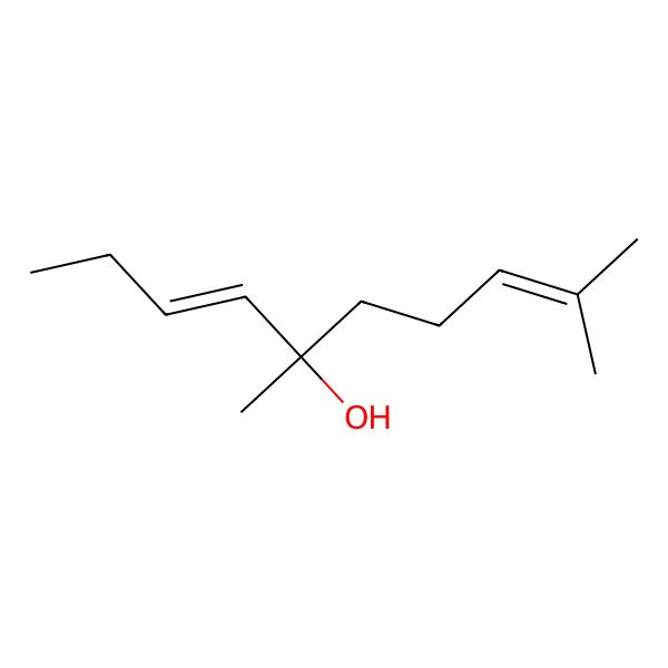 2D Structure of 5,9-Dimethyldeca-3,8-dien-5-ol