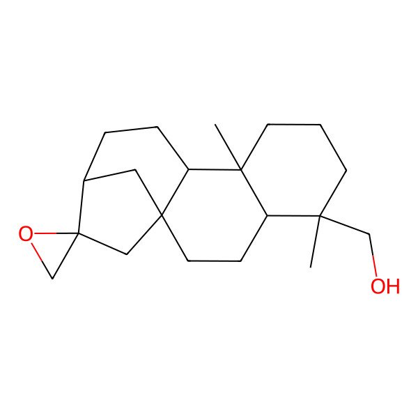 2D Structure of (5',9'-Dimethylspiro[oxirane-2,14'-tetracyclo[11.2.1.01,10.04,9]hexadecane]-5'-yl)methanol