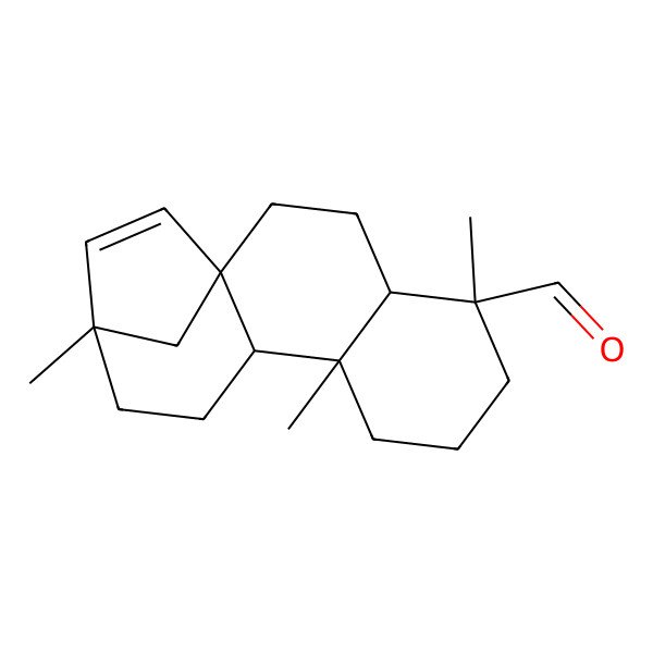 2D Structure of 5,9,13-Trimethyltetracyclo[11.2.1.01,10.04,9]hexadec-14-ene-5-carbaldehyde