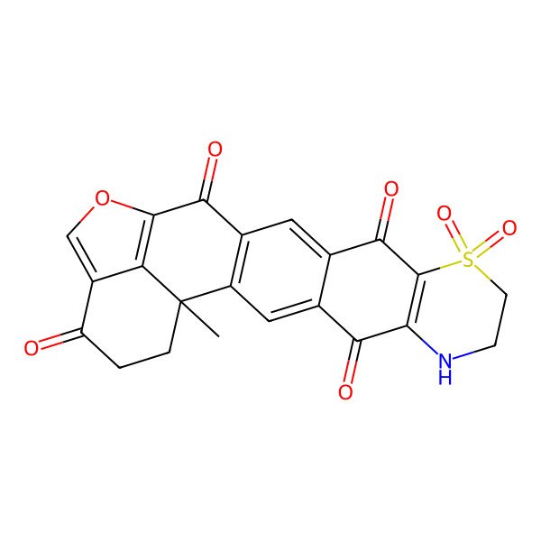2D Structure of 1-Methyl-10,10-dioxo-18-oxa-10lambda6-thia-7-azahexacyclo[15.6.1.02,15.04,13.06,11.020,24]tetracosa-2(15),3,6(11),13,17(24),19-hexaene-5,12,16,21-tetrone