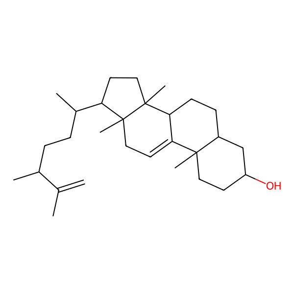 2D Structure of (3S,5S,8S,10S,13R,14S,17R)-17-[(2R,5S)-5,6-dimethylhept-6-en-2-yl]-10,13,14-trimethyl-1,2,3,4,5,6,7,8,12,15,16,17-dodecahydrocyclopenta[a]phenanthren-3-ol
