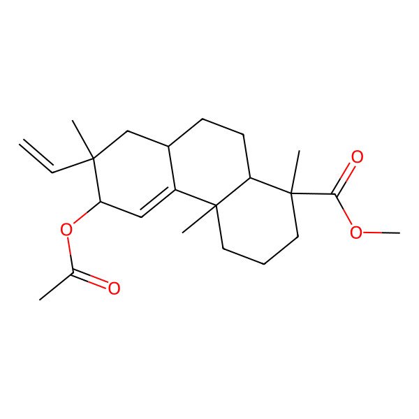 2D Structure of methyl 6-acetyloxy-7-ethenyl-1,4a,7-trimethyl-3,4,6,8,8a,9,10,10a-octahydro-2H-phenanthrene-1-carboxylate