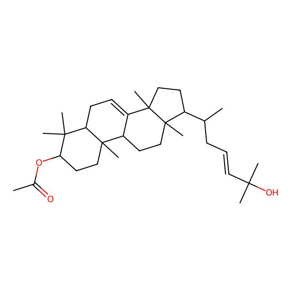 2D Structure of [(3S,5R,9R,10R,13S,14S,17S)-17-[(Z,2R)-6-hydroxy-6-methylhept-4-en-2-yl]-4,4,10,13,14-pentamethyl-2,3,5,6,9,11,12,15,16,17-decahydro-1H-cyclopenta[a]phenanthren-3-yl] acetate