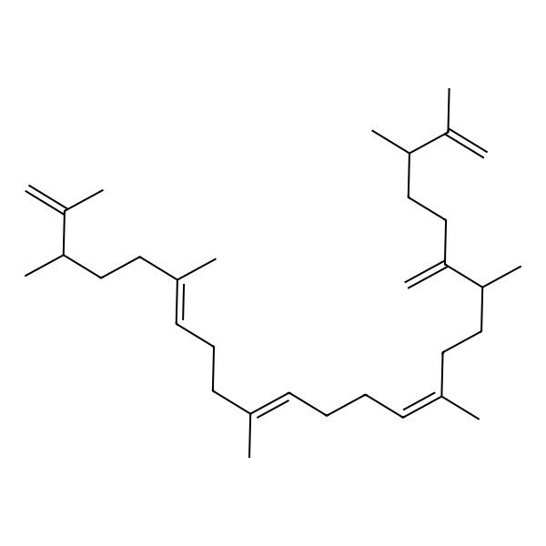 2D Structure of (3S,6E,10E,14E,18S,22S)-2,3,6,10,15,18,22,23-octamethyl-19-methylidenetetracosa-1,6,10,14,23-pentaene