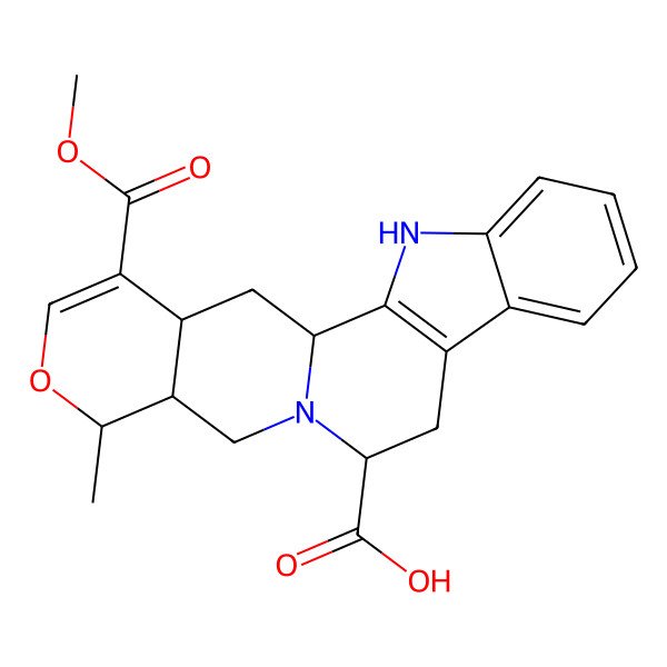 2D Structure of 5|A-Carboxytetrahydroalstonine