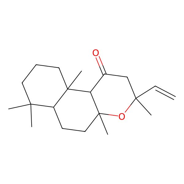2D Structure of (3R,4aR,6aS,10aS,10bR)-3-ethenyl-3,4a,7,7,10a-pentamethyl-2,5,6,6a,8,9,10,10b-octahydrobenzo[f]chromen-1-one