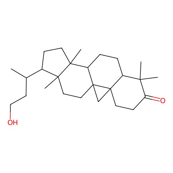2D Structure of (1S,3R,8R,11S,12S,15R,16R)-15-[(2R)-4-hydroxybutan-2-yl]-7,7,12,16-tetramethylpentacyclo[9.7.0.01,3.03,8.012,16]octadecan-6-one