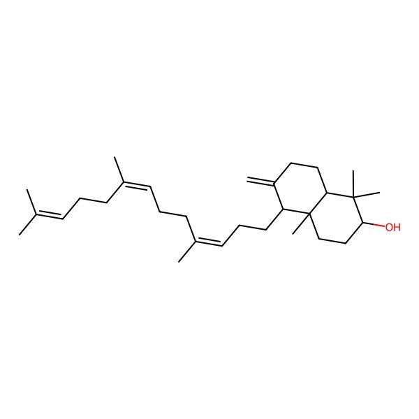2D Structure of (2S,4aR,5S,8aR)-1,1,4a-trimethyl-6-methylidene-5-[(3E,7E)-4,8,12-trimethyltrideca-3,7,11-trienyl]-3,4,5,7,8,8a-hexahydro-2H-naphthalen-2-ol