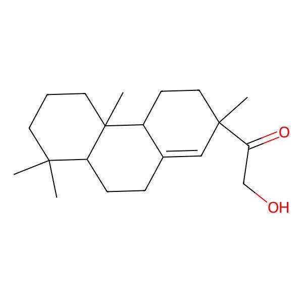 2D Structure of 1-[(2R,4aS,4bS,8aS)-2,4b,8,8-tetramethyl-4,4a,5,6,7,8a,9,10-octahydro-3H-phenanthren-2-yl]-2-hydroxyethanone