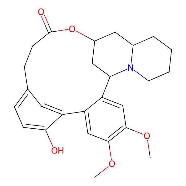 2D Structure of (1S,17S,19R)-9-hydroxy-4,5-dimethoxy-16-oxa-24-azapentacyclo[15.7.1.18,12.02,7.019,24]hexacosa-2,4,6,8,10,12(26)-hexaen-15-one