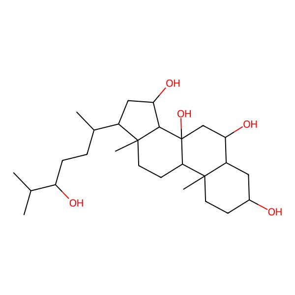2D Structure of 5alpha-cholestan-3beta,6alpha,8beta,15alpha,24S-triol