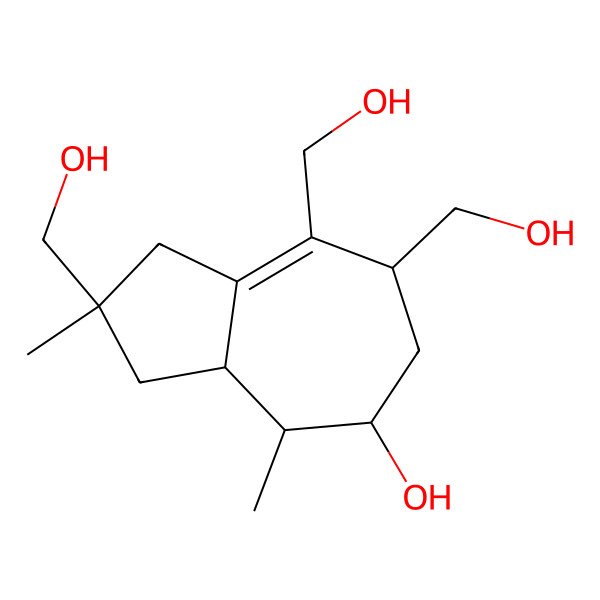 2D Structure of 5alpha,11,12,14-Tetrahydroxy-1-tremulene