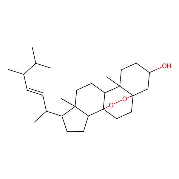 2D Structure of 5alpha,8alpha-epidioxy-24(R)-methylcholesta-6,22-dien-3beta-ol