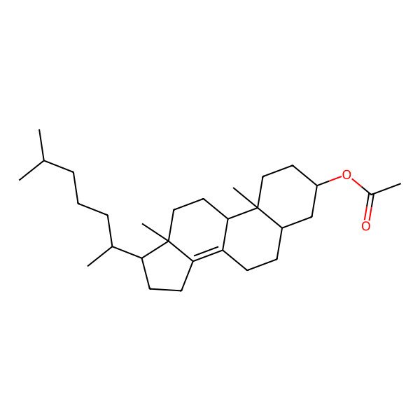 2D Structure of 5alpha(H),17alpha(H)-(20R)-3beta-ACETOXYCHOLEST-8(14)-ENE