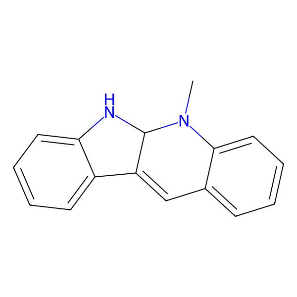 2D Structure of (5aR)-5-methyl-5a,6-dihydroindolo[2,3-b]quinoline