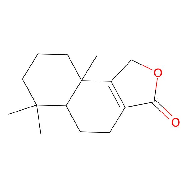 2D Structure of (5aR,9aS)-6,6,9a-trimethyl-4,5,5a,7,8,9-hexahydro-1H-benzo[e][2]benzofuran-3-one