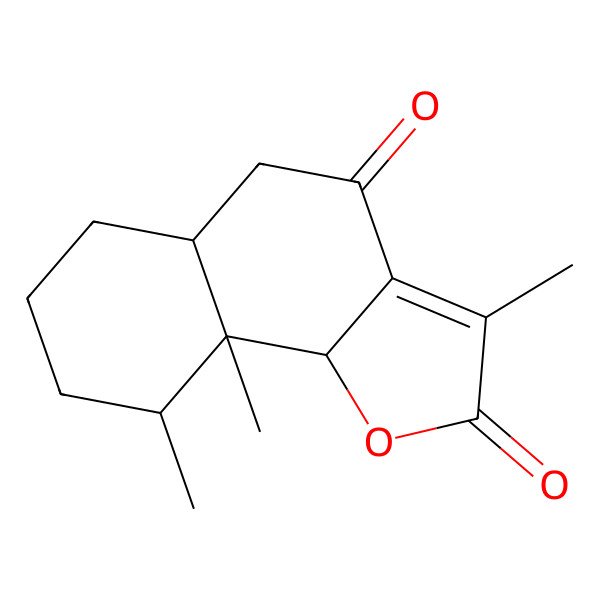 2D Structure of (5aR,9S,9aR,9bS)-3,9,9a-trimethyl-5a,6,7,8,9,9b-hexahydro-5H-benzo[g][1]benzofuran-2,4-dione