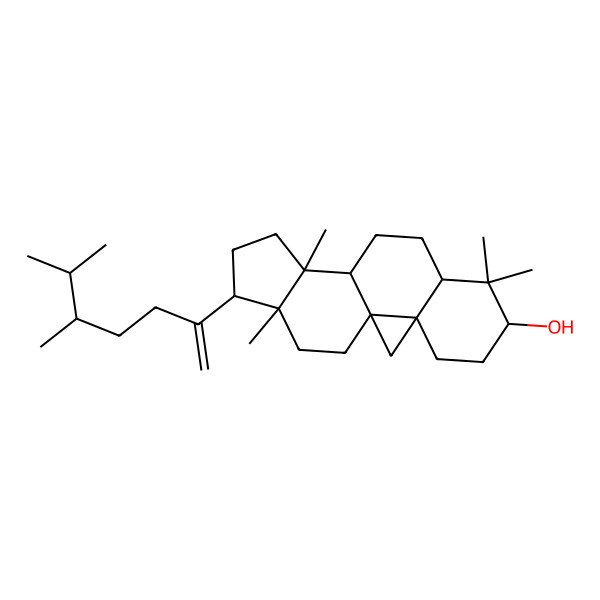 2D Structure of 15-(5,6-Dimethylhept-1-en-2-yl)-7,7,12,16-tetramethylpentacyclo[9.7.0.01,3.03,8.012,16]octadecan-6-ol