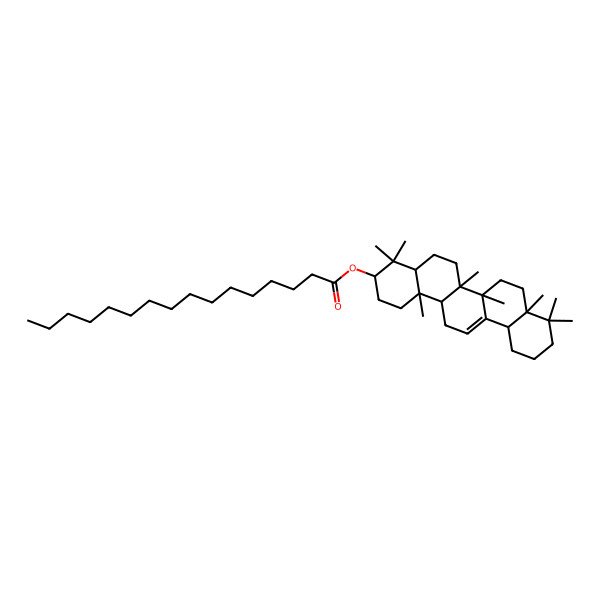 2D Structure of (4,4,6a,6b,8a,9,9,14b-Octamethyl-1,2,3,4a,5,6,7,8,10,11,12,12a,14,14a-tetradecahydropicen-3-yl) hexadecanoate