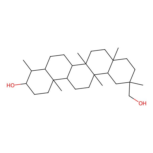 2D Structure of 11-(hydroxymethyl)-4,6a,6b,8a,11,14b-hexamethyl-2,3,4,4a,5,6,6a,7,8,9,10,12,12a,13,14,14a-hexadecahydro-1H-picen-3-ol 2D Structure of 11-(hydroxymethyl)-4,6a,6b,8a,11,14b-hexamethyl-2,3,4,4a,5,6,6a,7,8,9,10,12,12a,13,14,14a-hexadecahydro-1H-picen-3-ol