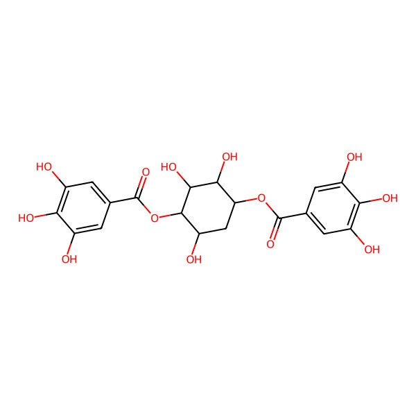 2D Structure of [(1R,2R,3S,4S,5R)-2,3,5-trihydroxy-4-(3,4,5-trihydroxybenzoyl)oxycyclohexyl] 3,4,5-trihydroxybenzoate