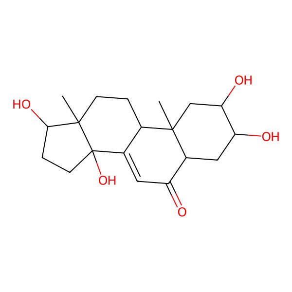 2D Structure of 5beta-Androst-7-en-6-one, 2beta,3beta,14,17beta-tetrahydroxy-