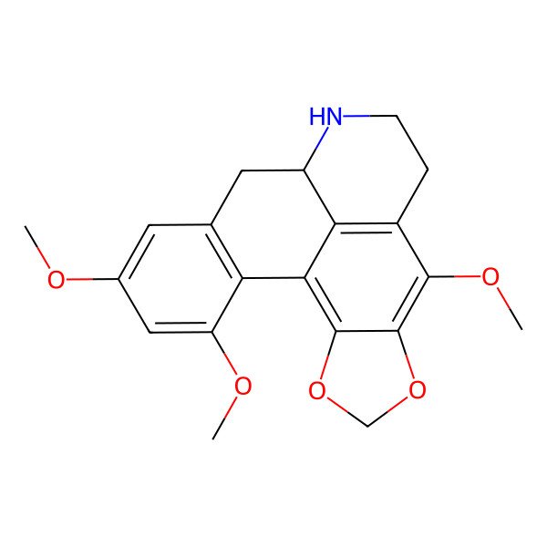 2D Structure of 7,16,18-Trimethoxy-3,5-dioxa-11-azapentacyclo[10.7.1.02,6.08,20.014,19]icosa-1,6,8(20),14(19),15,17-hexaene