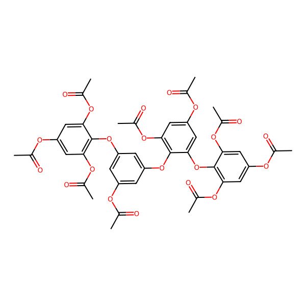 2D Structure of [3-[2,4-Diacetyloxy-6-(2,4,6-triacetyloxyphenoxy)phenoxy]-5-(2,4,6-triacetyloxyphenoxy)phenyl] acetate