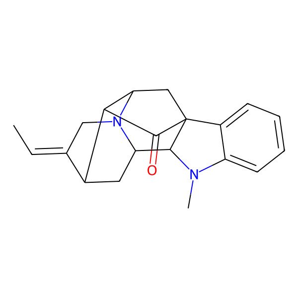 2D Structure of (13Z)-13-ethylidene-8-methyl-8,15-diazahexacyclo[14.2.1.01,9.02,7.010,15.012,17]nonadeca-2,4,6-trien-18-one