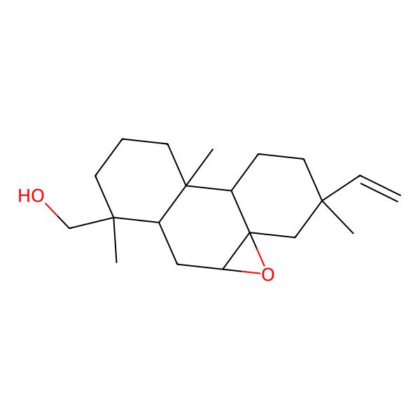 2D Structure of [(1S,3R,5R,6S,10R,11R,14S)-14-ethenyl-6,10,14-trimethyl-2-oxatetracyclo[9.4.0.01,3.05,10]pentadecan-6-yl]methanol