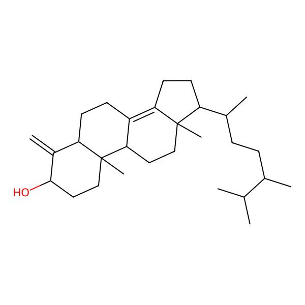 2D Structure of 17-(5,6-Dimethylheptan-2-yl)-10,13-dimethyl-4-methylidene-1,2,3,5,6,7,9,11,12,15,16,17-dodecahydrocyclopenta[a]phenanthren-3-ol
