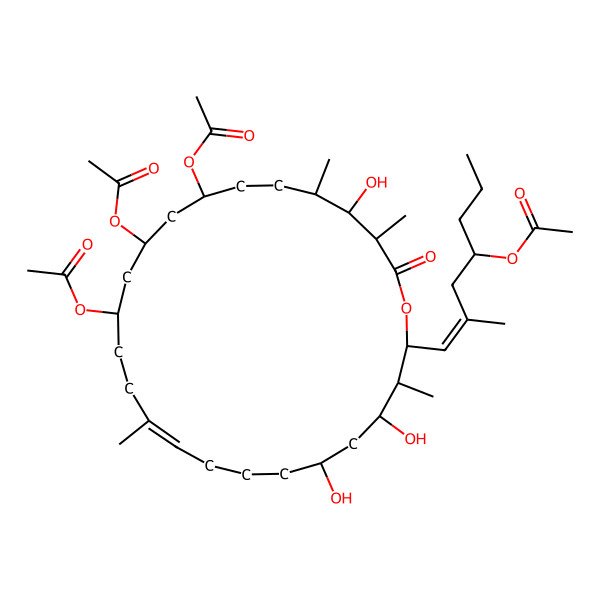2D Structure of [10,12-Diacetyloxy-24-(4-acetyloxy-2-methylhept-1-enyl)-4,20,22-trihydroxy-3,5,15,23-tetramethyl-2-oxo-1-oxacyclotetracos-15-en-8-yl] acetate