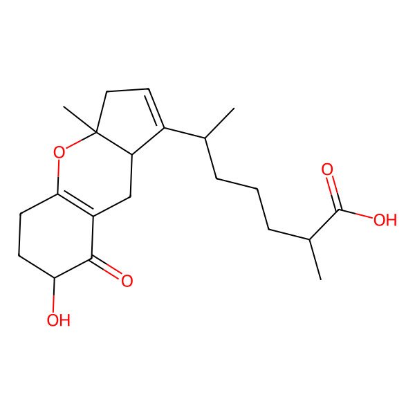2D Structure of (2S,6R)-6-[(3aS,7S,9aR)-7-hydroxy-3a-methyl-8-oxo-3,5,6,7,9,9a-hexahydrocyclopenta[b]chromen-1-yl]-2-methylheptanoic acid