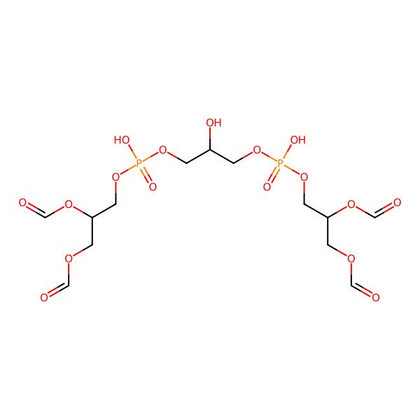 2D Structure of [(2R)-3-[[3-[[(2R)-2,3-diformyloxypropoxy]-hydroxyphosphoryl]oxy-2-hydroxypropoxy]-hydroxyphosphoryl]oxy-2-formyloxypropyl] formate