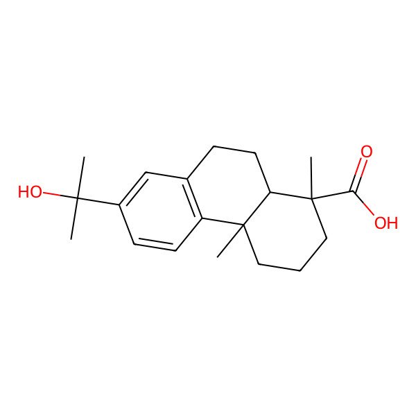 2D Structure of (1S,4aR,10aS)-7-(2-hydroxypropan-2-yl)-1,4a-dimethyl-2,3,4,9,10,10a-hexahydrophenanthrene-1-carboxylic acid