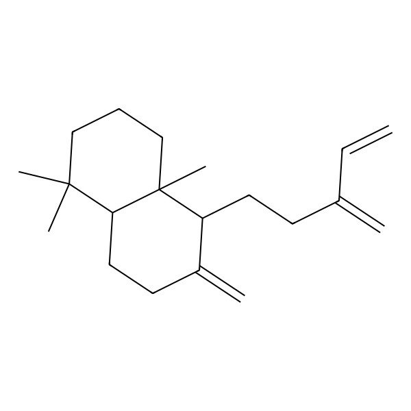2D Structure of (4aR,8R,8aR)-4,4,8a-trimethyl-7-methylidene-8-(3-methylidenepent-4-enyl)-2,3,4a,5,6,8-hexahydro-1H-naphthalene
